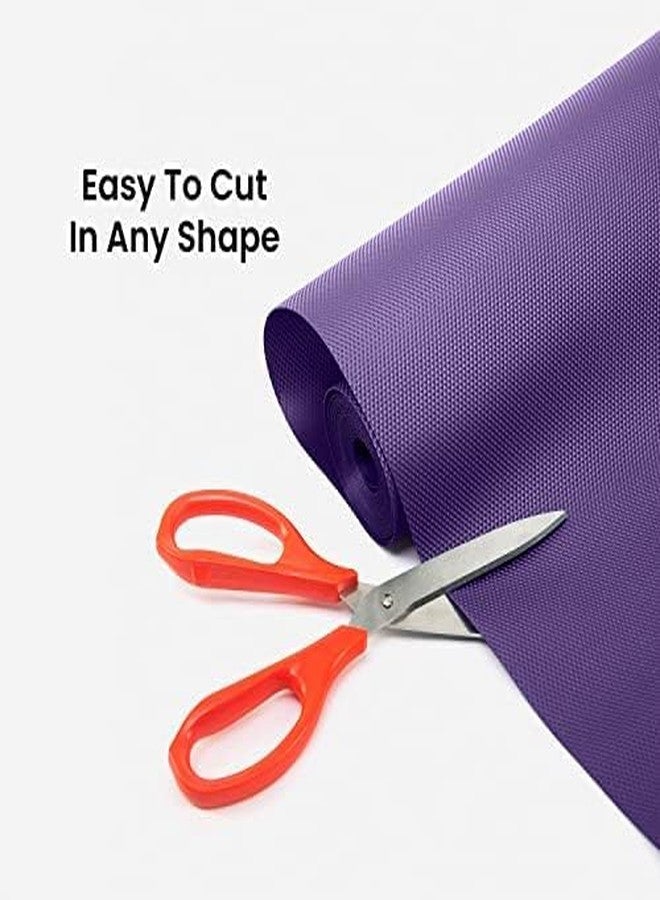 إيلاستبرو حصيرة إيلاست برو (60 سم × 10 م) أرجوانية اللون مصنوعة من مادة EVA آمنة غذائياً ومضادة للانزلاق للثلاجة والمطبخ والأدراج وبطانة الرفوف والطاولة (نسيج ماسي، أرجواني) - Image 3